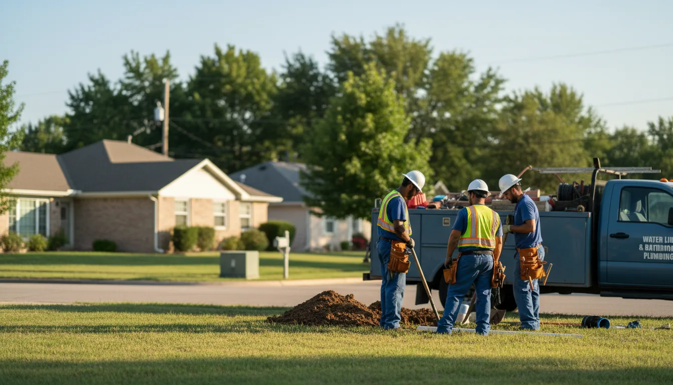 Residential water line and bathroom plumbing service in Inverness, MS